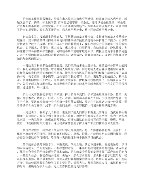 护士实习总结1500字精选10篇