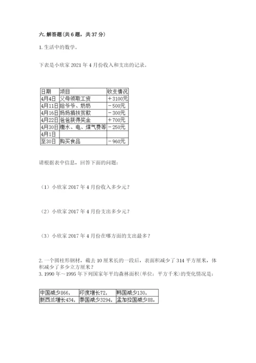 小升初六年级期末试卷精品（名师推荐）.docx