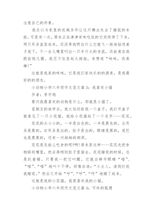 小动物小学六年级作文范文.docx