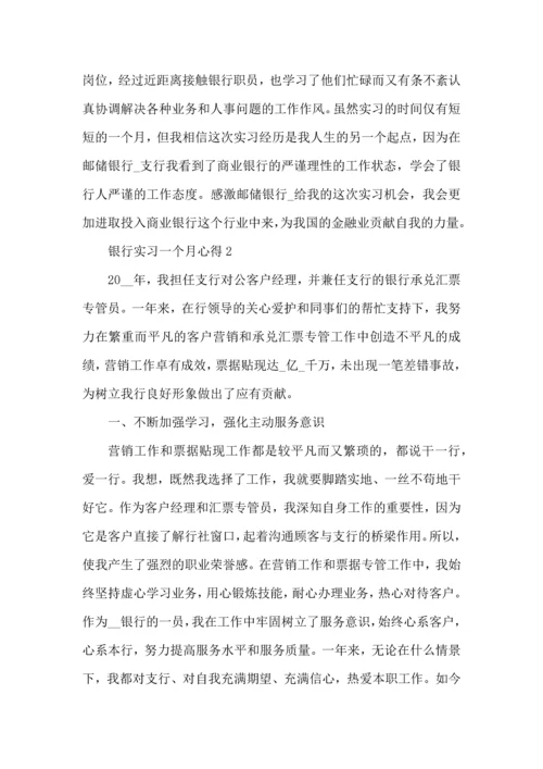 银行实习一个月心得论文大全.docx