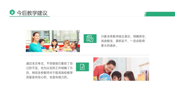 绿色商务实拍期末考试成绩分析会教研会学生老师ppt
