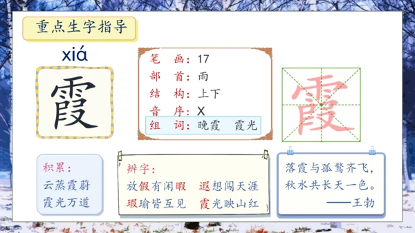 【核心素养】部编版语文四年级下册-11.白桦 第1课时（课件）