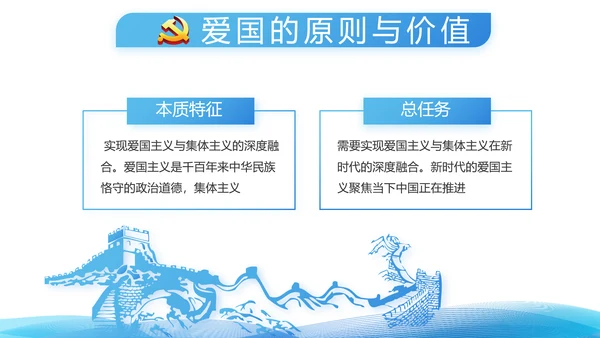 蓝色党支部党建年终总结述职报告学习教育PPT