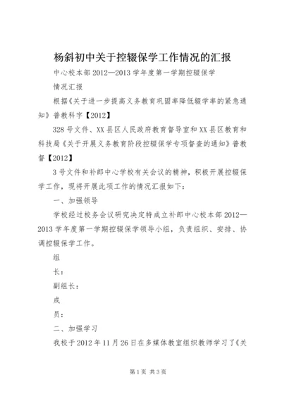 杨斜初中关于控辍保学工作情况的汇报 (4).docx