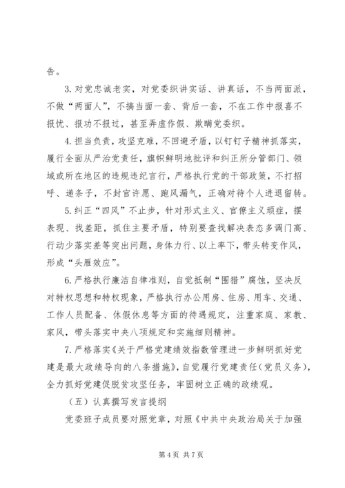 乡镇委员会某年度民主生活会方案.docx