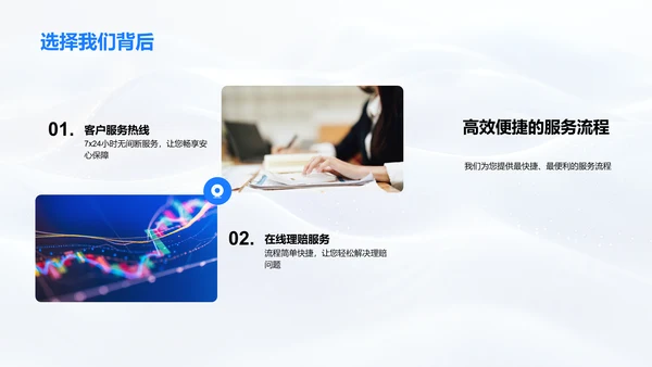 保险服务优势报告PPT模板