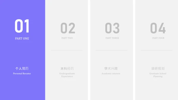 蓝色简约风研究生复试自我介绍PPT模板