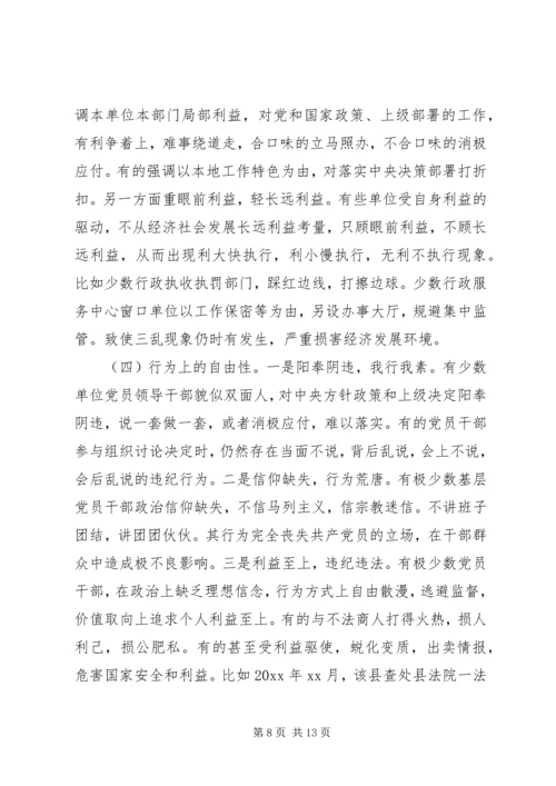 强党性方面存在的问题.docx