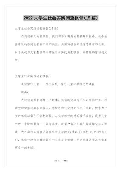 2022大学生社会实践调查报告(15篇).docx