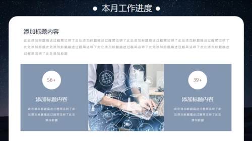 沙漠夜晚的星空通用PPT模板