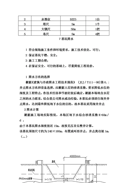 基坑开挖施工综合方案模板