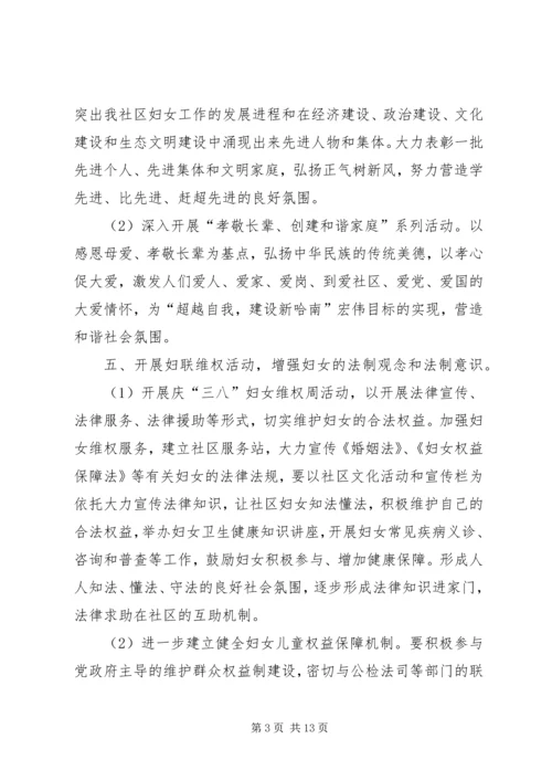 社区的妇联工作计划范文.docx