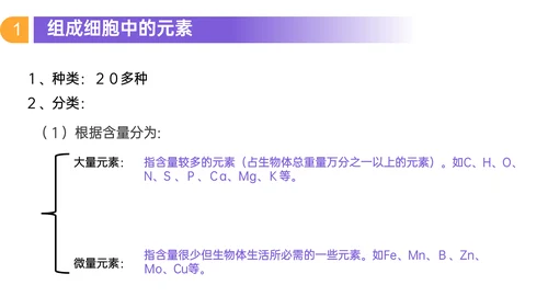 人教版高中生物细胞元素化合物PPT课件