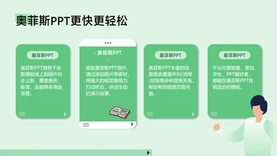 简约风并列关系4项PPT图文页