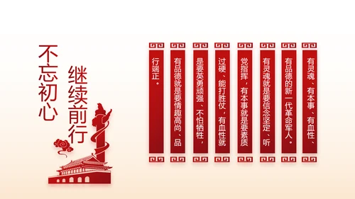 红色大气党支部党建述职报告动态PPT