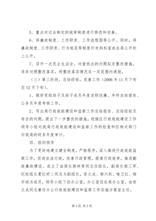 行政效能建设和监察工作实施方案 (3).docx