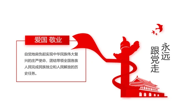 红色党建党支部年终工作总结述职报告动态PPT