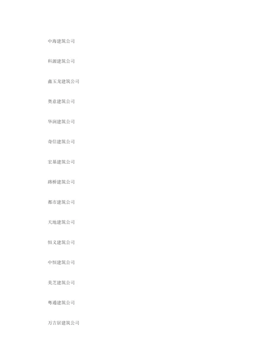 好听大气的建筑公司名字大全.docx