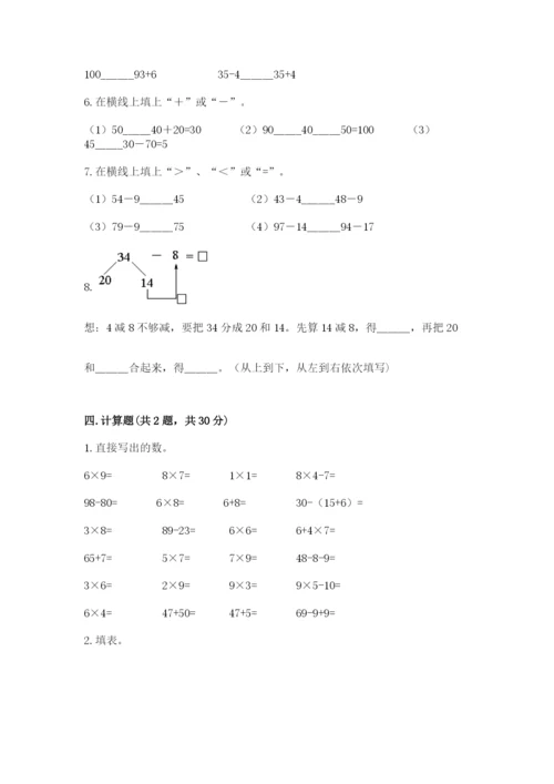 人教版二年级上册数学期末测试卷含完整答案（夺冠）.docx
