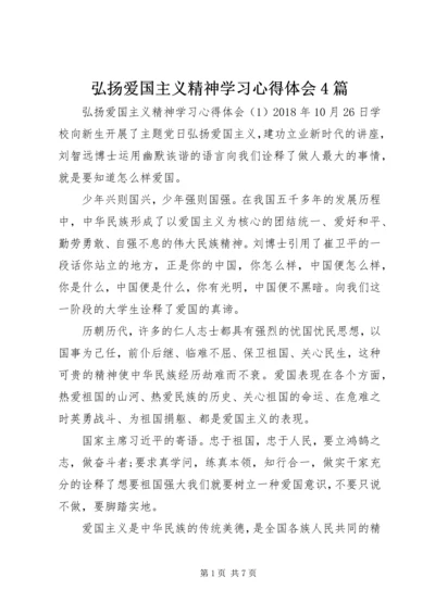 弘扬爱国主义精神学习心得体会4篇.docx