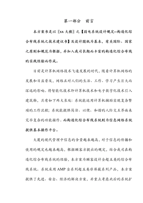 弱电系统综合设计专题方案.docx