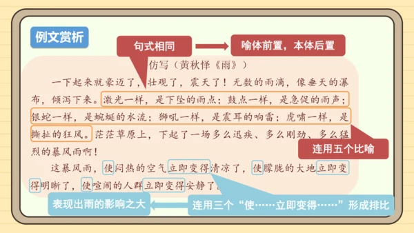 第一单元习作：学习仿写（课件）2024-2025学年度统编版语文八年级下册