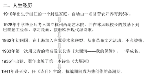 九年级上册 第一单元 名著导读《艾青诗选》课件(共20张PPT)
