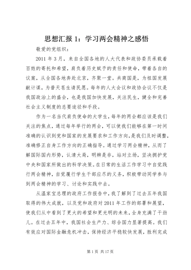 思想汇报1：学习两会精神之感悟.docx
