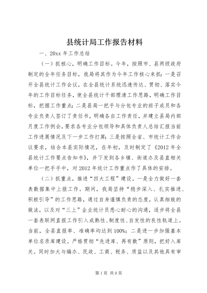 县统计局工作报告材料 (2).docx