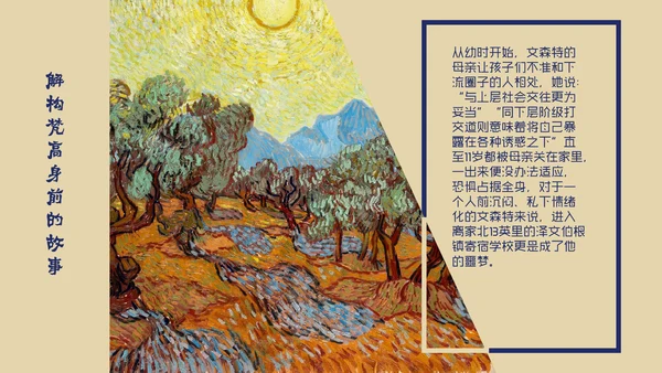 油画大师梵高艺术美学鉴赏PPT课件模板