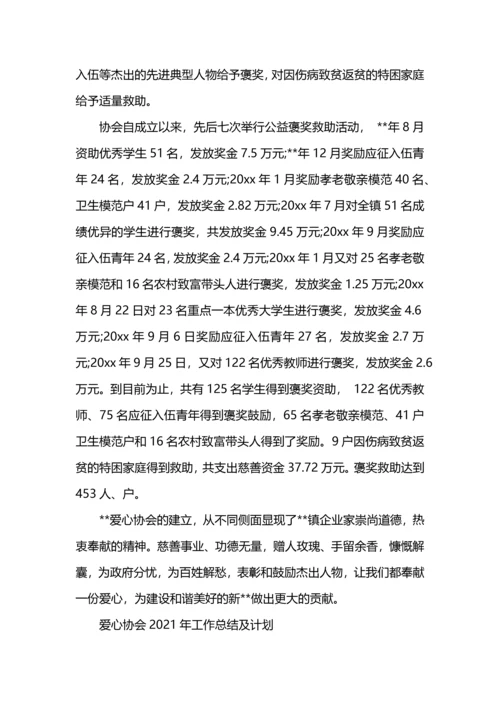 爱心协会工作自我总结.docx