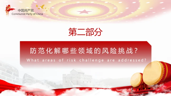 有效防范化解风险挑战重要论述PPT党课