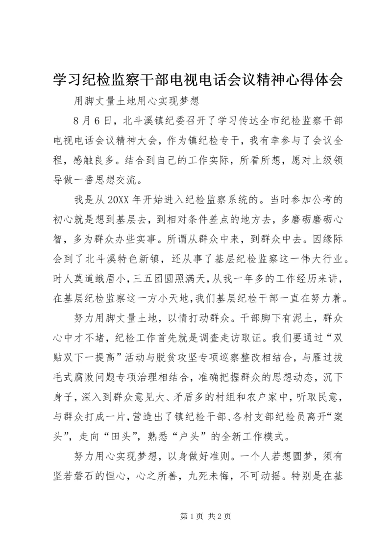 学习纪检监察干部电视电话会议精神心得体会.docx