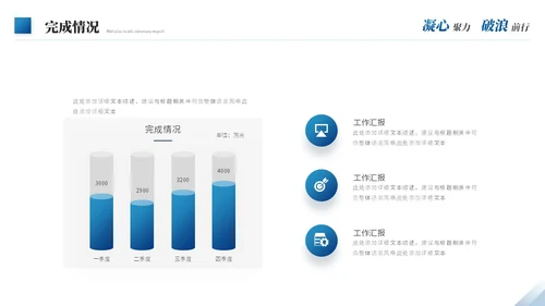 蓝色商务励志风年中工作总结年中总结述职报告工作汇报ppt模板