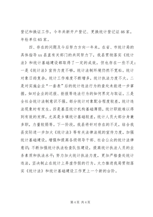 乡镇年度统计法制工作总结.docx