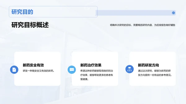 蓝色商务现代医疗研发项目答辩PPT模板