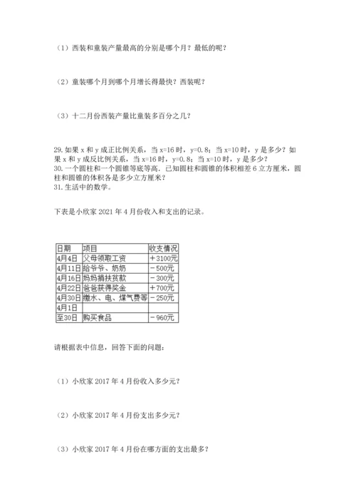 六年级小升初数学解决问题50道精品【突破训练】.docx