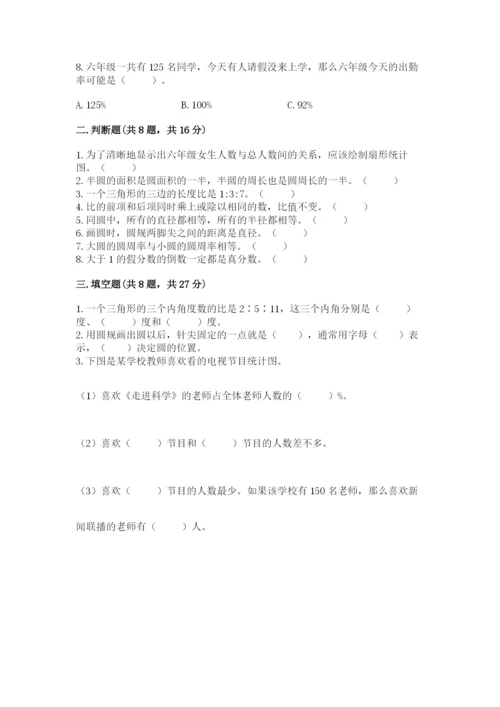 人教版六年级上册数学期末测试卷（各地真题）.docx