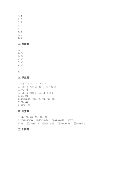 人教版二年级上册数学期中测试卷附完整答案【名校卷】.docx