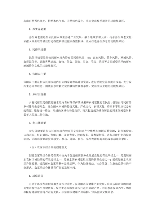 丽水市农家乐综合体发展总体规划.docx