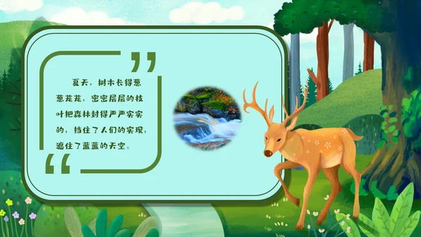 《美丽的小兴安岭》通用PPT课件模板