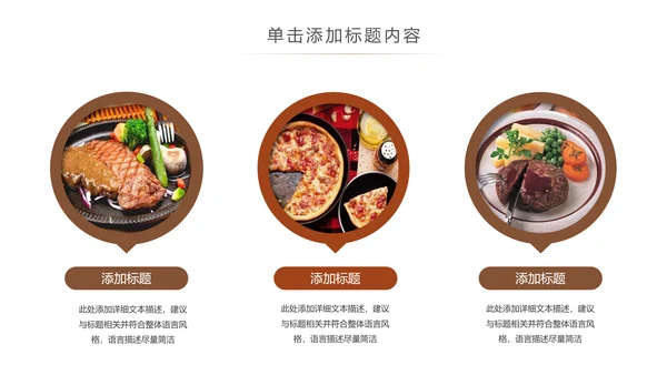 精美餐饮美食高档酒店西餐厅介绍PPT模板