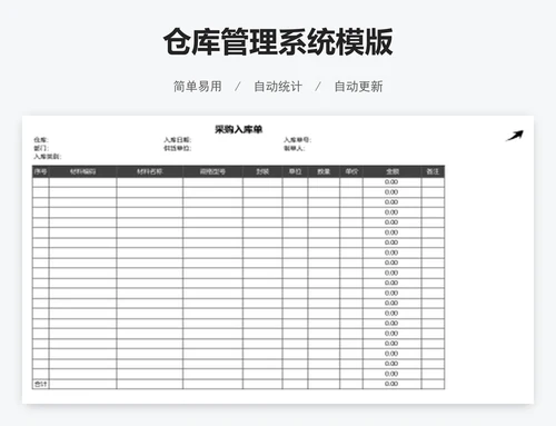 仓库管理系统模版