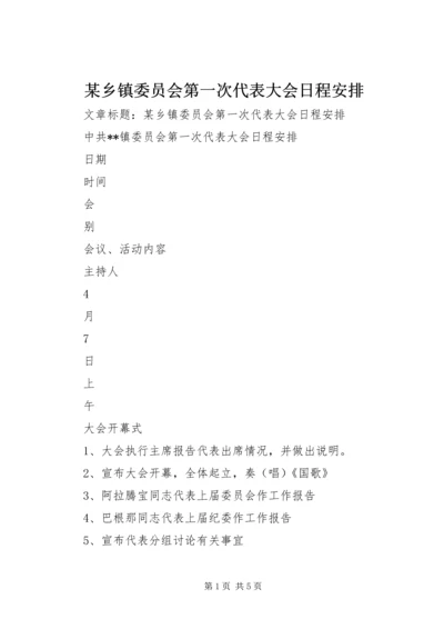 某乡镇委员会第一次代表大会日程安排 (3).docx