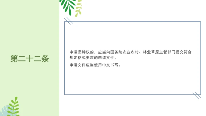 普法全文学习2025年4月新修订《中华人民共和国植物新品种保护条例》PPT课件