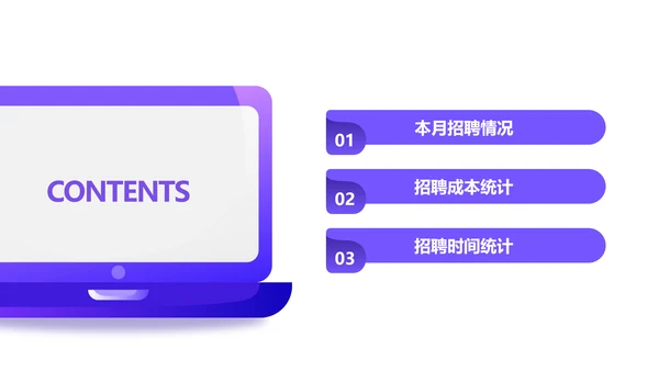 插画风HR招聘数据总结数据图表