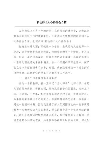 新幼师个人心得体会5篇.docx