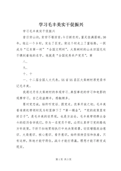 学习毛丰美实干促振兴.docx