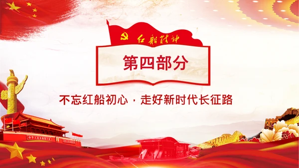 红船映初心学习红船精神党课PPT模板