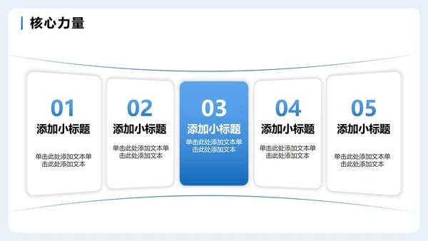 蓝色简约商务扁平风企业团队介绍PPT模板